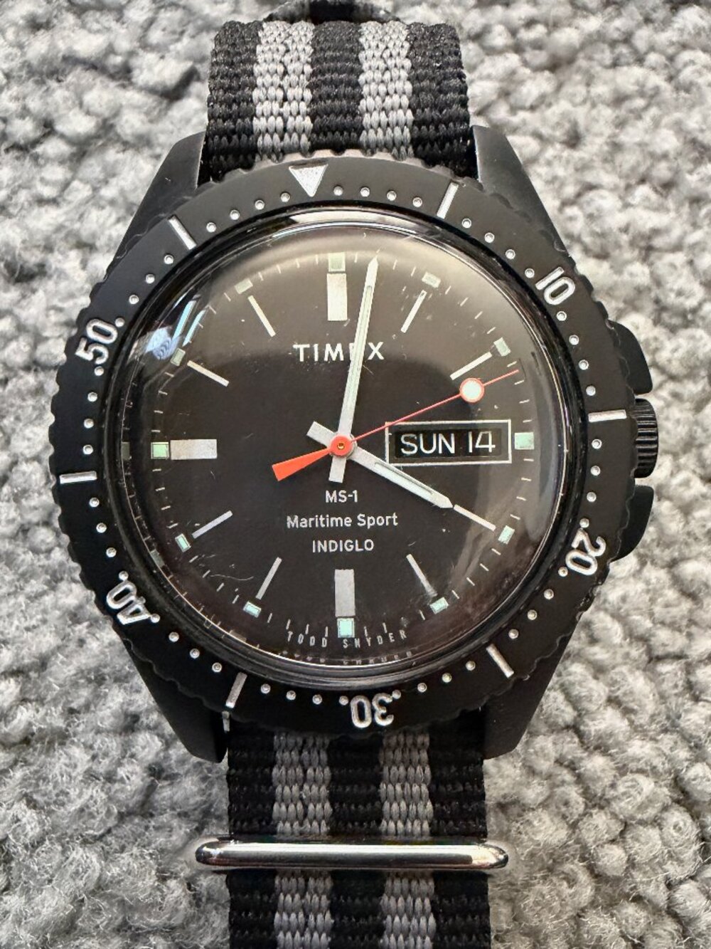 Timex x Todd Snyder MS1 Maritime Sport Watch Black TW2R83200